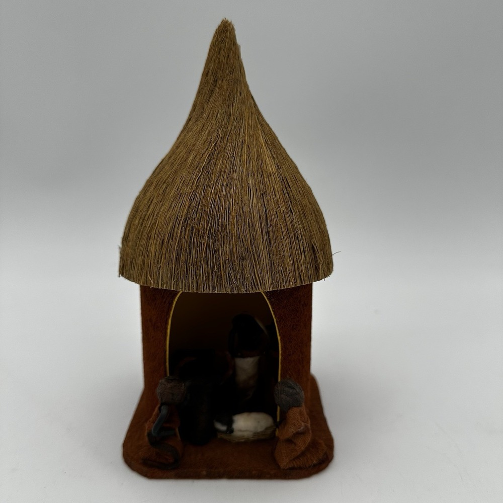 Ugandan Nativity Made from Bark Cloth by Uganda Artists with Disabilities 8.5"